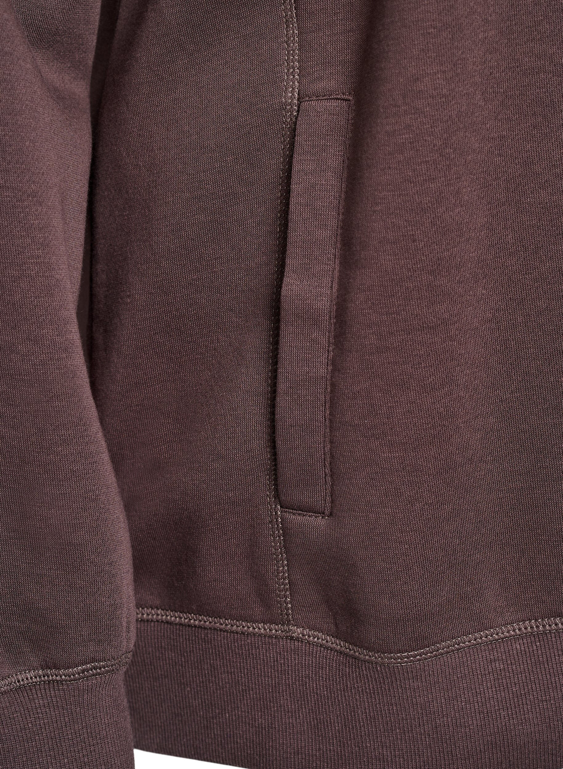 ZizziFLASH - Sweatshirt met hoge kraag en zakken, Bruin, Packshot image number 3