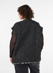Gilet &agrave; carreaux avec boutons d&eacute;coratifs, Noir, Model image number 2
