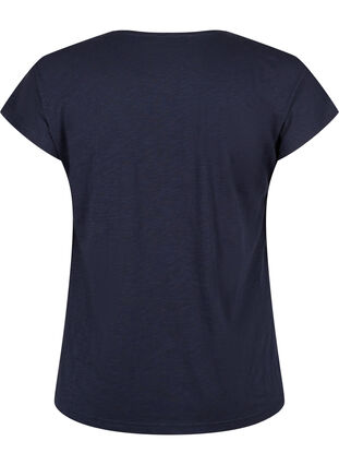 T-shirt en coton avec imprimé feuilles, Night Sky W. leaf, Packshot image number 1