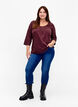 Katoenen top met 3/4 mouwen, Fudge, Model image number 2