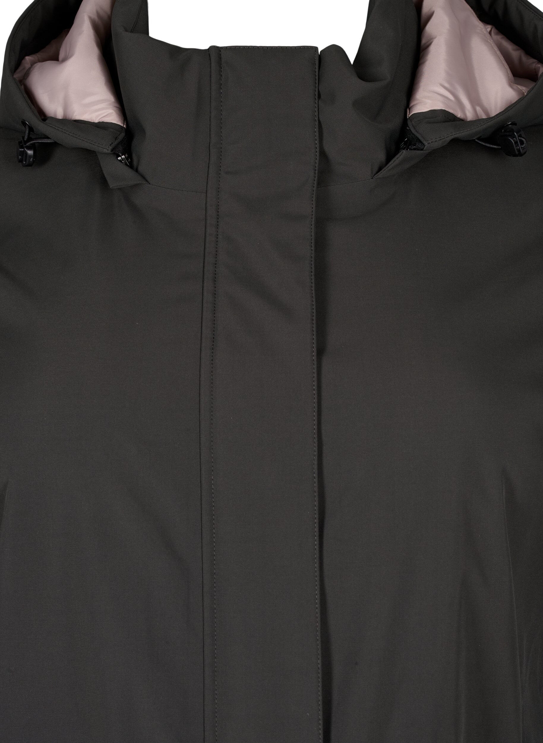 ZizziFunctionele parka winterjas met een capuchon, Raven, Packshot image number 2