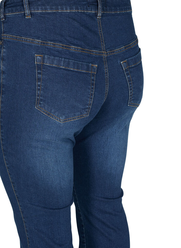 Ellen bootcut jeans met hoge taille, Dark blue, Packshot image number 3