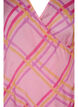 Geruite viscose wikkeljurk, Pink Check, Packshot image number 2