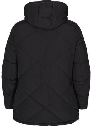 Veste d'hiver tendance avec capuche et poches, Black, Packshot image number 1