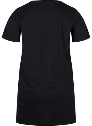 Lang katoenen t-shirt met korte mouwen, Black Tiger, Packshot image number 1