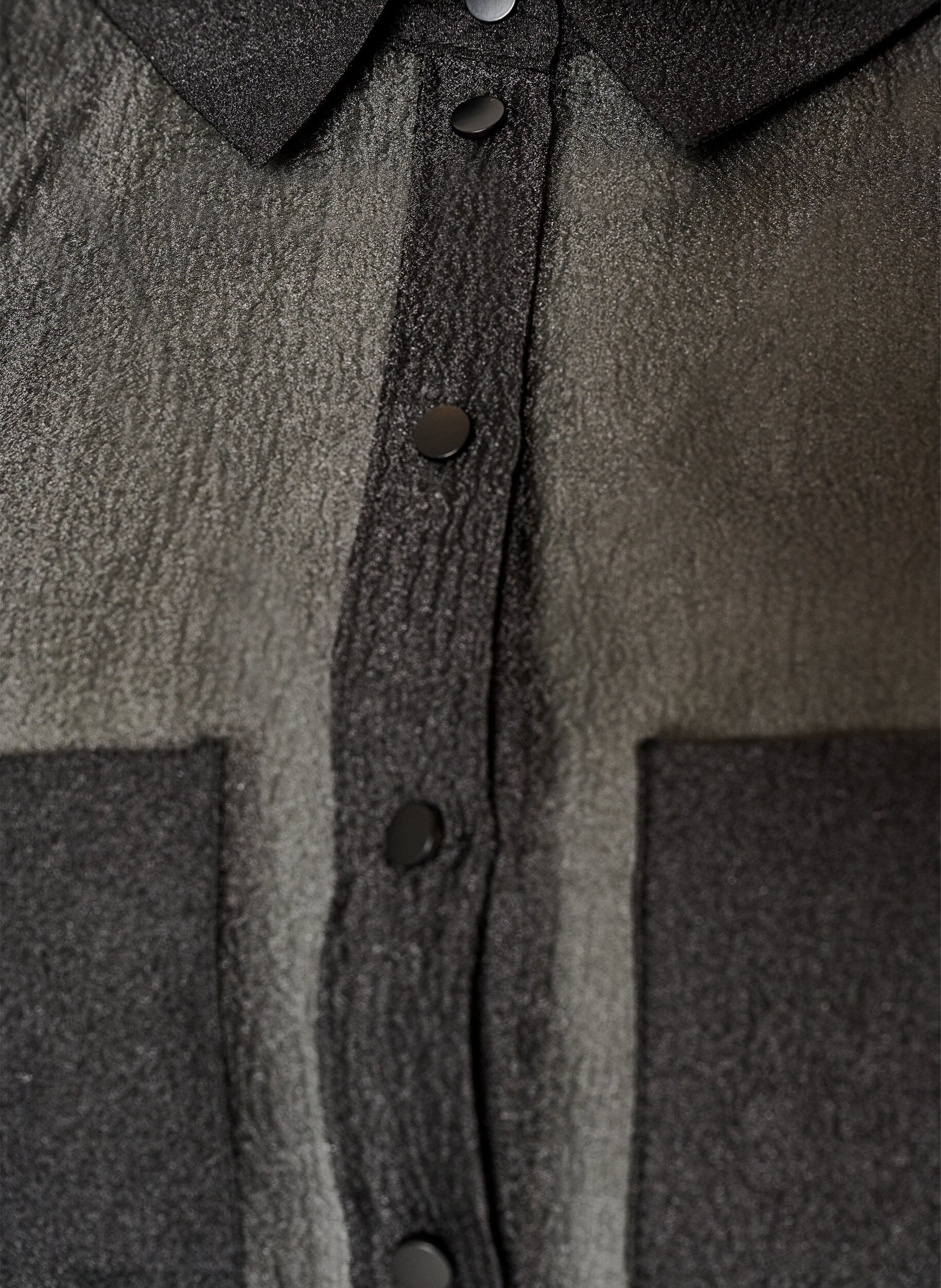 ZizziTransparant shirt met korte mouwen met borstzakken, Zwart, Packshot image number 2