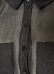 Transparant shirt met korte mouwen met borstzakken, Zwart, Packshot image number 2