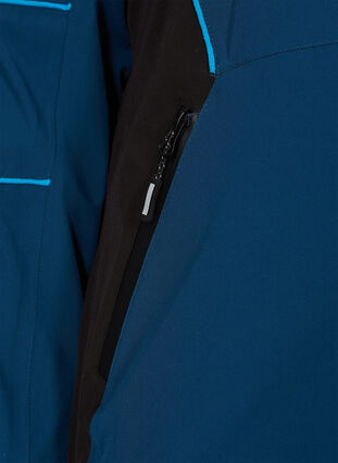 Veste de ski imperméable à capuche, Blue Comb, Packshot image number 3
