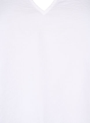 Viscose blouse met korte mouwen en borduursel, Bright White, Packshot image number 2