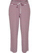 Pantalon de pyjama ray&eacute; &agrave; taille haute et coupe ample, Bordeaux, Packshot image number 0