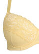 Soutien-gorge rembourr&eacute; avec dentelle et texture dobby, Jaune clair, Packshot image number 2