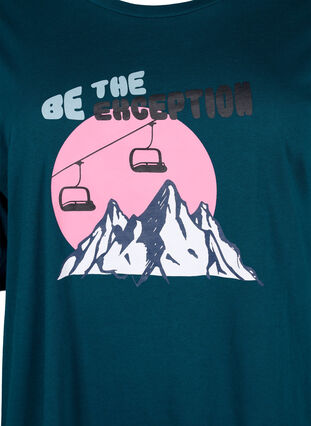 T-shirt en coton imprimé, Deep Teal/Sea Pink, Packshot image number 2