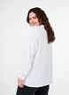 Blouse met lange mouwen en V-hals, Bright White, Model image number 1