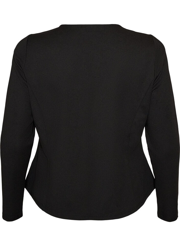 Cardigan ajust&eacute; avec fermeture par n&oelig;uds, Noir, Packshot image number 1