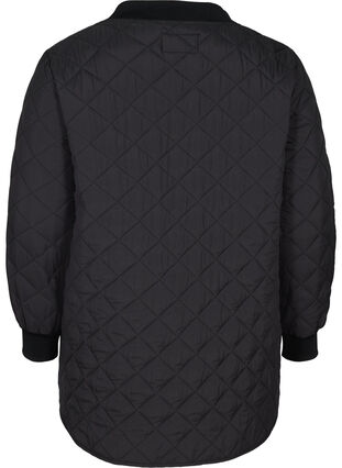 Courte veste matelassée avec poches, Black, Packshot image number 1