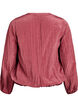 Blouse met V-hals en gekreukte textuur, Roze, Packshot image number 1
