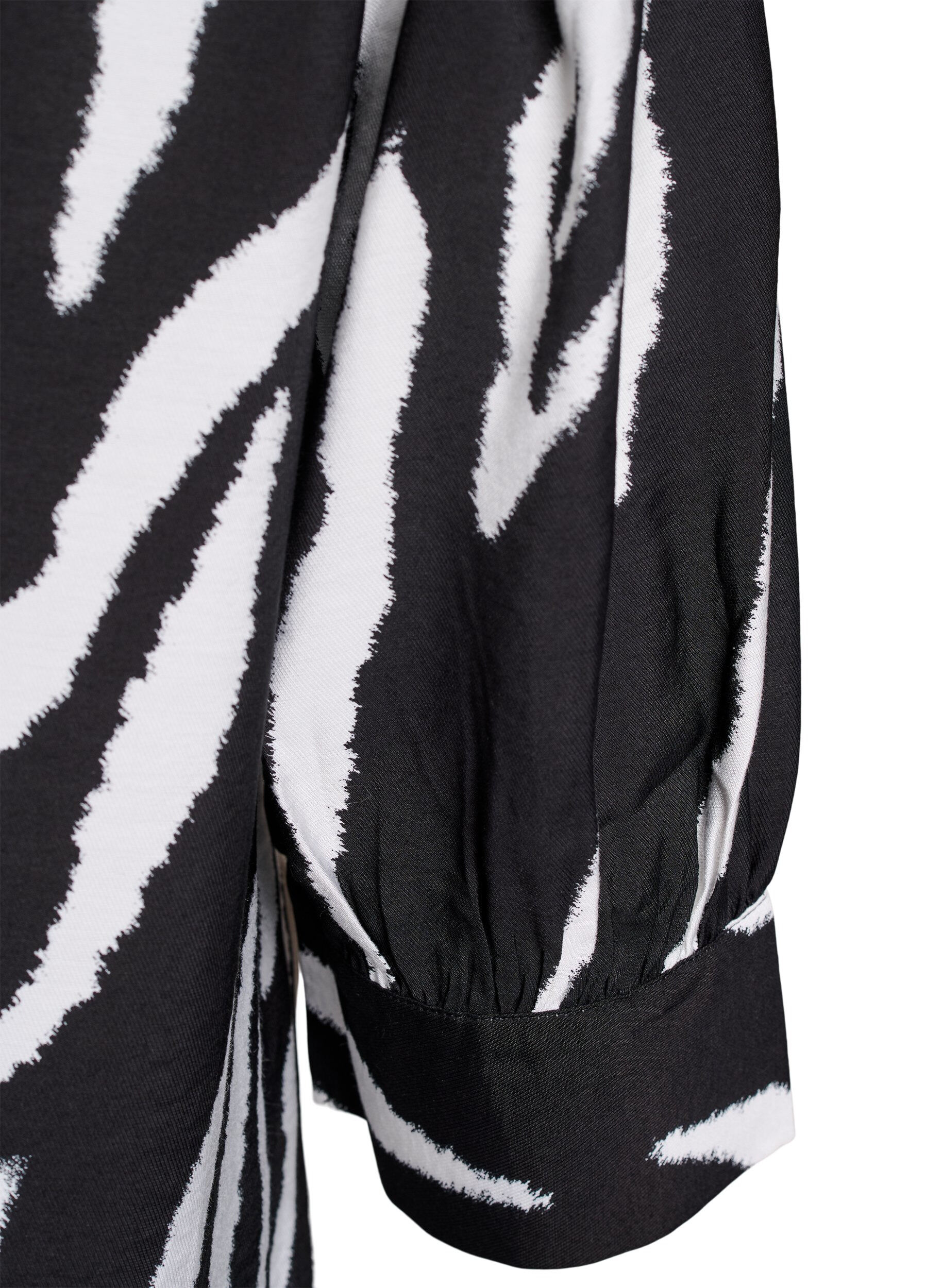ZizziBlouse avec smocks et manches longues, Noir, Packshot image number 3