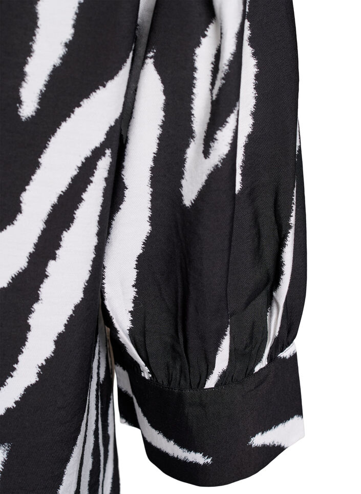 Blouse avec smocks et manches longues, Noir, Packshot image number 3