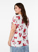 T-shirt met bloemenprint, Rood, Model image number 2
