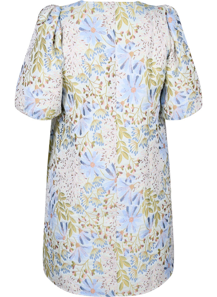 Robe en jacquard avec manches 1/2, Wild Flower AOP, Packshot image number 1