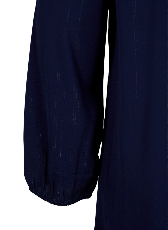 Kort jurkje met ruches en glitter, Blauw, Packshot image number 3