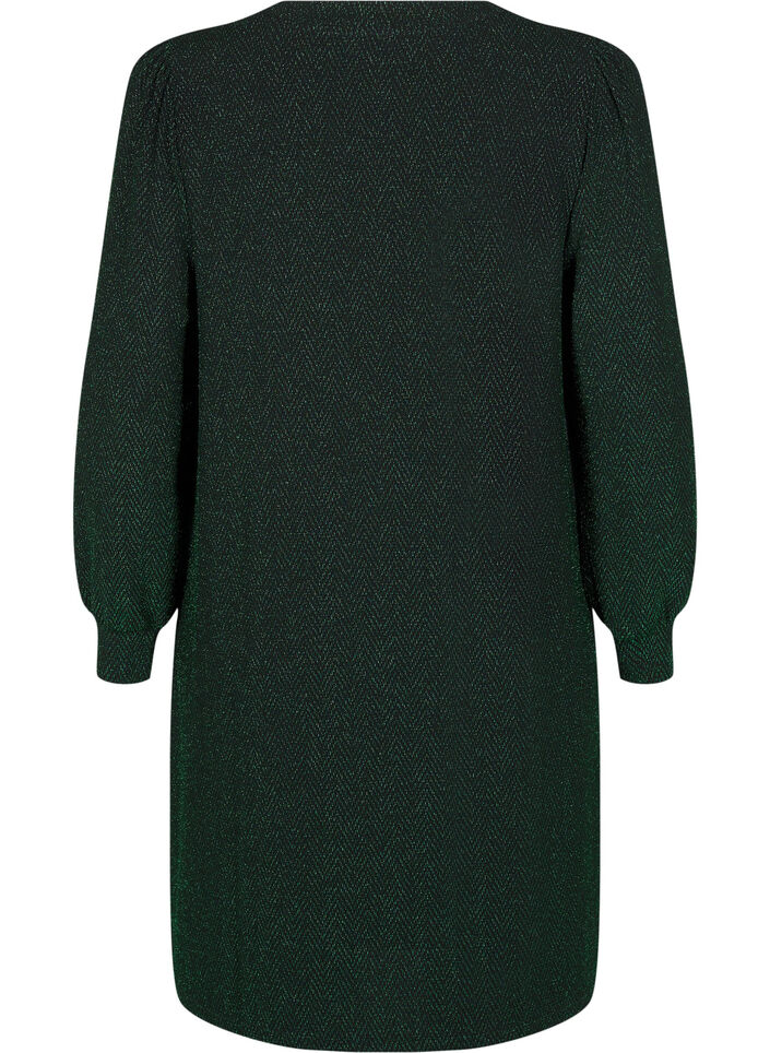 Jurk met zigzagpatroon en glitter, Scarab ZigZagShimmer, Packshot image number 1