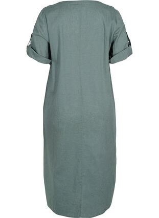 Robe chemise longue à manches courtes, Balsam Green, Packshot image number 1