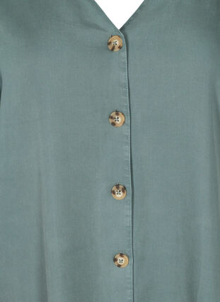 Lyocell blouse met v-hals, Balsam Green, Packshot image number 2