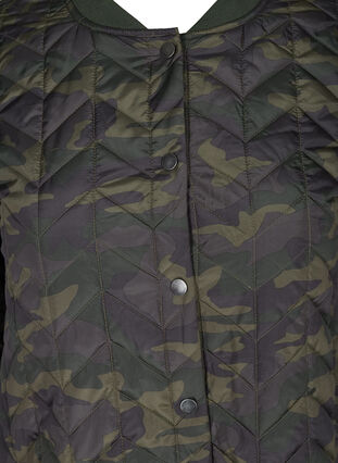 Gewatteerde jas met print en knoopsluiting, Camou as sample, Packshot image number 2