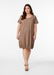 Robe en coton &agrave; manches courtes, Marron, Model image number 1