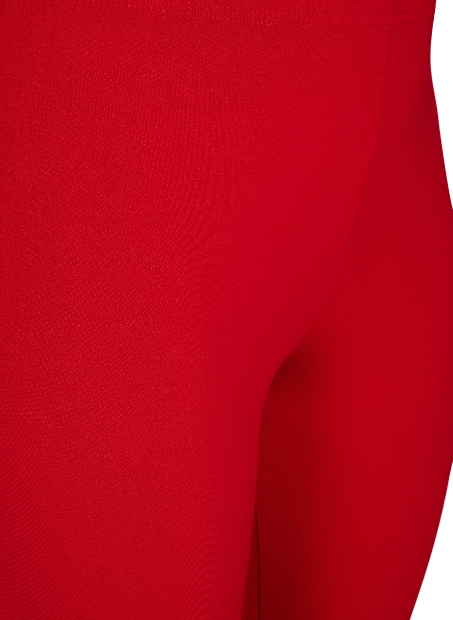 Zizzi Leggings basiques longueur 3/4 en viscose, Rouge, Packshot image number 2