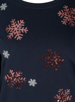 Kerst sweatshirt, Night Sky Snow, Packshot image number 2