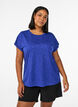 Los workout T-shirt met korte mouwen, Paars, Model image number 0