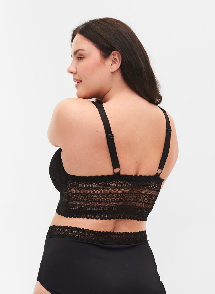 Kanten beha met zachte padding, Black, Model image number 1