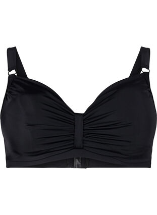 Soutien-gorge à armatures de bikini avec drapé, Black, Packshot image number 0