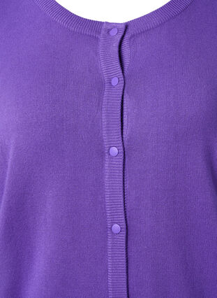 Cardigan côtelé avec fermeture à boutons, Purple Opulence, Packshot image number 2