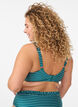Gestreepte bikinitop met afneembare vulling, Groen, Model image number 1