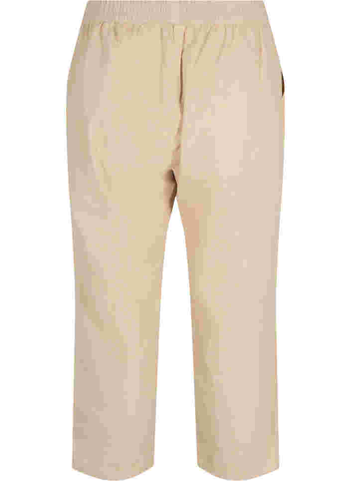 Cropped broek in katoen, Oxford Tan, Packshot image number 1