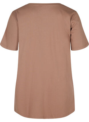 T-shirt long à manches courtes en coton, Deep Taupe, Packshot image number 1