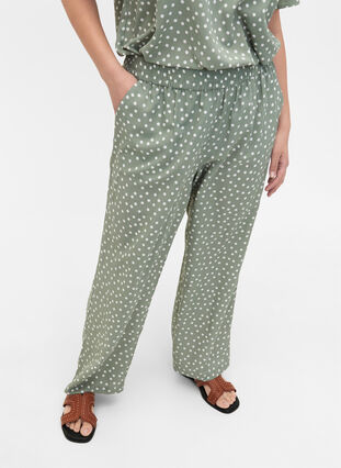 FLASH – Pantalon imprimé avec poches, Iceberg Green Dot, Model image number 2