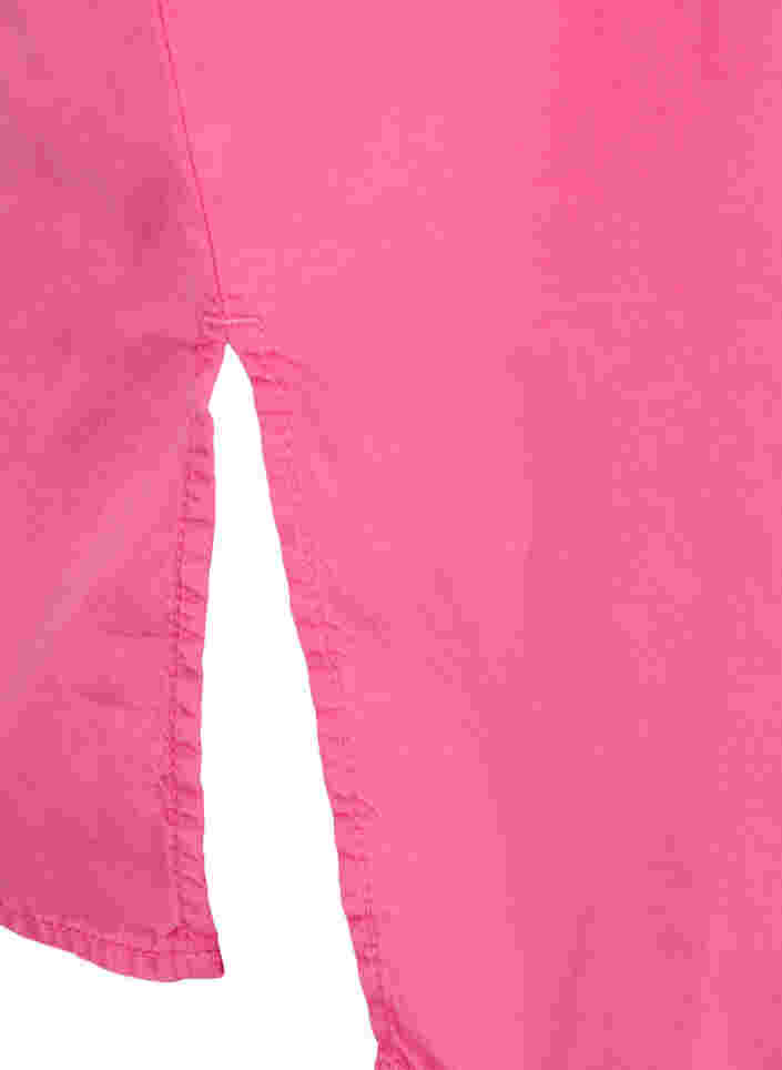 Jurk met 3/4 mouwen en striksluiting, Shocking Pink, Packshot image number 3