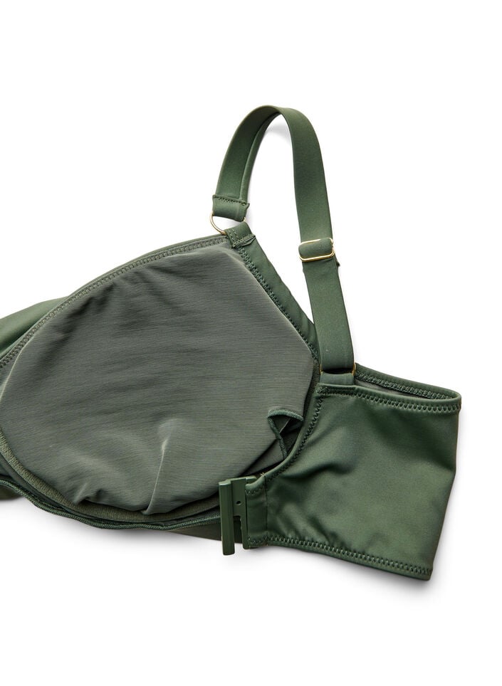 Bikinibeha met beugel en goudkleurig detail, Groen, Packshot image number 3