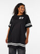 Kort T-shirtjurkje met sportieve details, Zwart, Model image number 0
