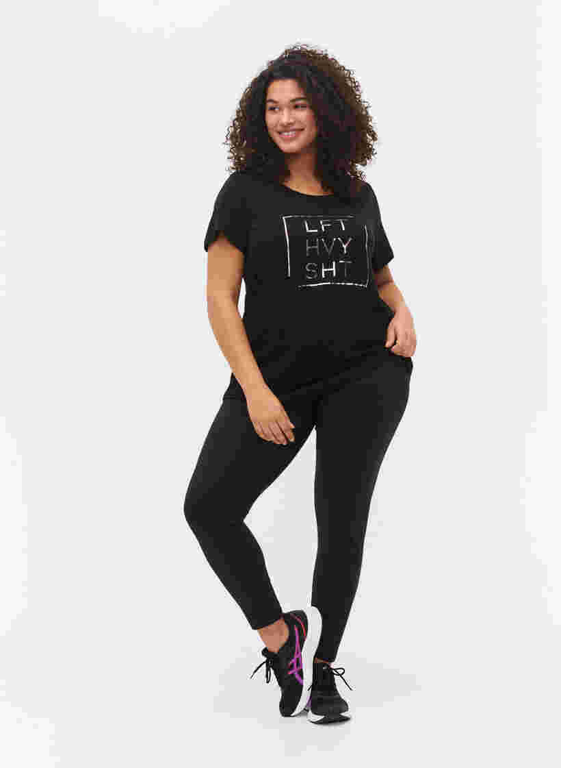 T-shirt de sport avec imprimé, Black w. LFT, Model image number 2