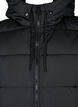 Lange vest met capuchon en zakken, Zwart, Packshot image number 2