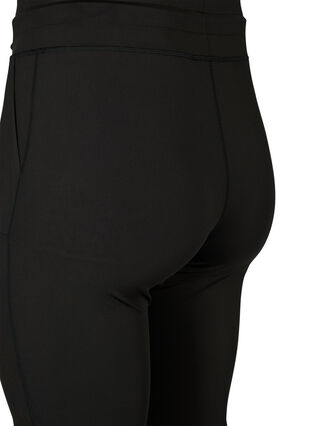Nauwsluitende training shorts met zakken, Black, Packshot image number 3
