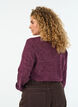 Jersey blouse met V-hals en lange mouwen, Donker Bordeaux, Model image number 2