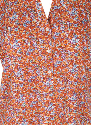 Top met korte mouwen en print, Orange Flower AOP, Packshot image number 2