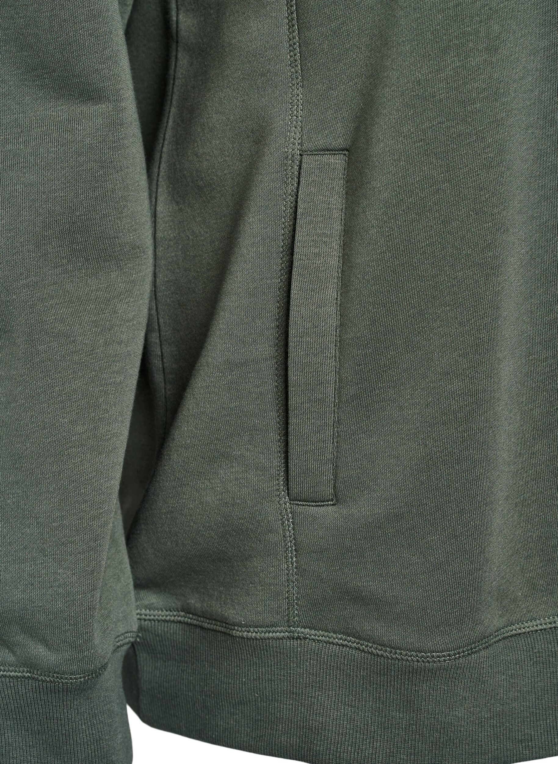 ZizziFLASH - Sweatshirt met hoge kraag en zakken, Groen, Packshot image number 3