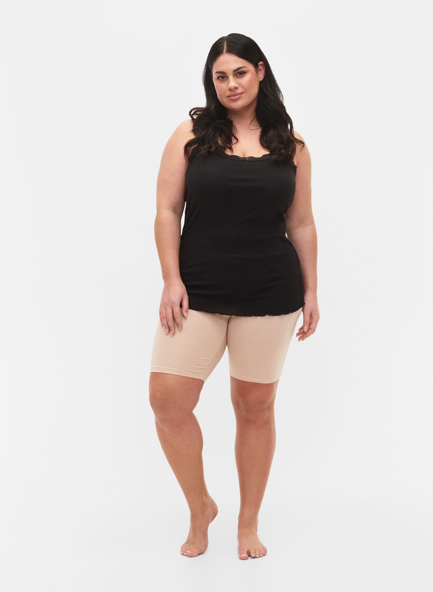 ZizziShort cycliste en viscose (lot de 2), Beige, Model image number 1